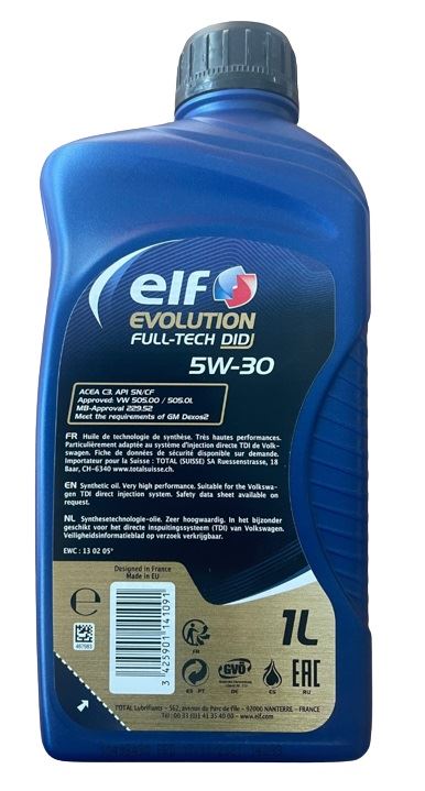 OLEJ ELF 5W-30 EVOL FULLTECH DID 1L