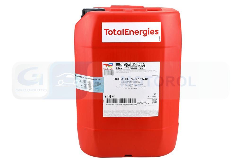 OLEJ TOTAL 15W-40 RUBIA TIR 7400 20L